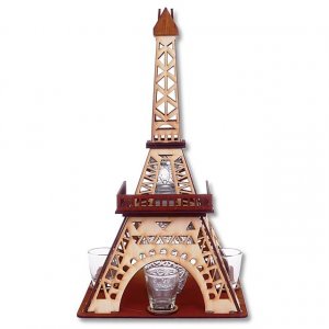 Eiffel-torony ajándékcsomag üveggel és csillagszóróval